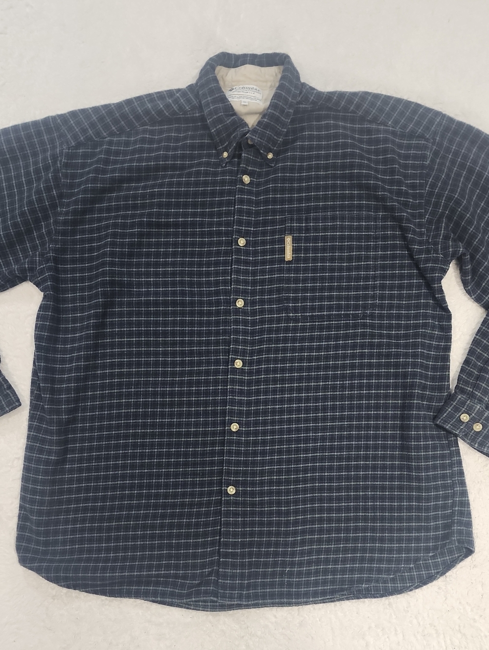 Vintage Columbia Sportswear Plaid Long Sleeve Flannel Button Down Shirt
